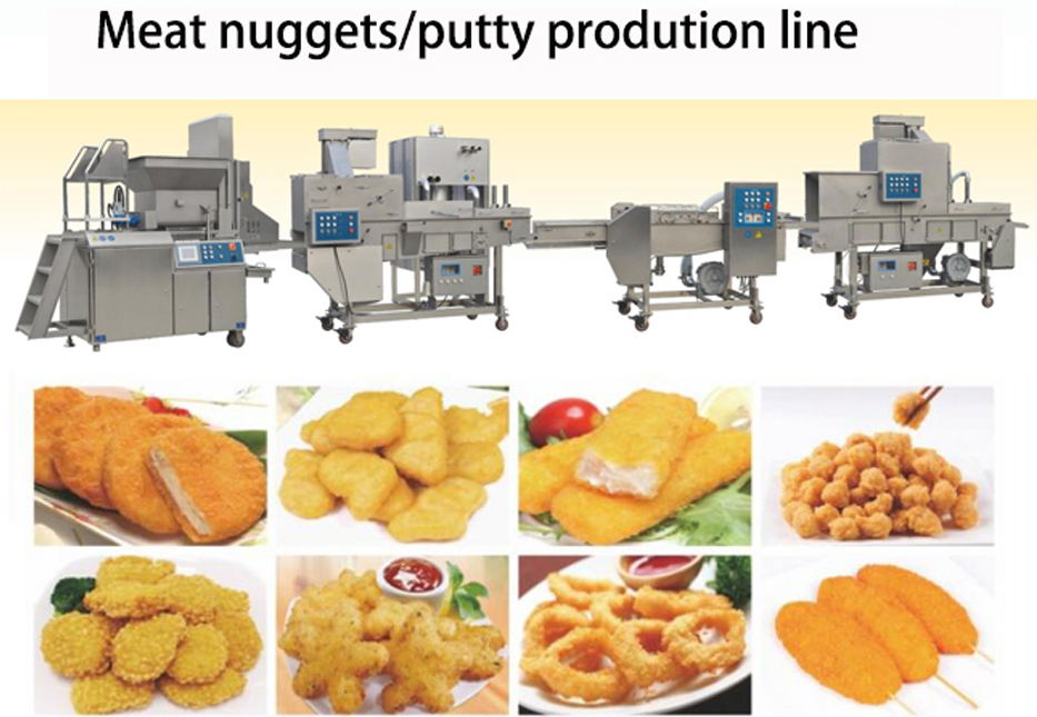 Meat patty machine line