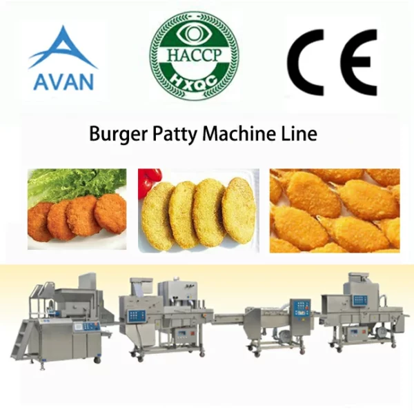 burger patty machine line